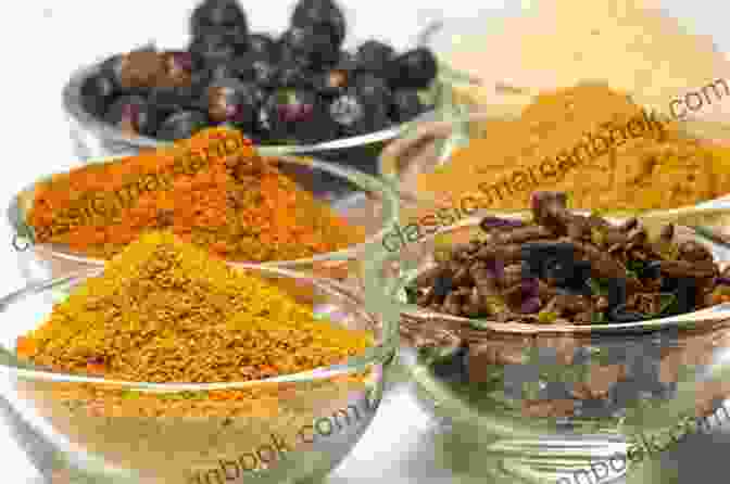 A Colorful Array Of Indian Spices, Such As Turmeric, Coriander, Cumin, And Garam Masala. Vegetarian Indian Cooking: Prashad Kaushy Patel