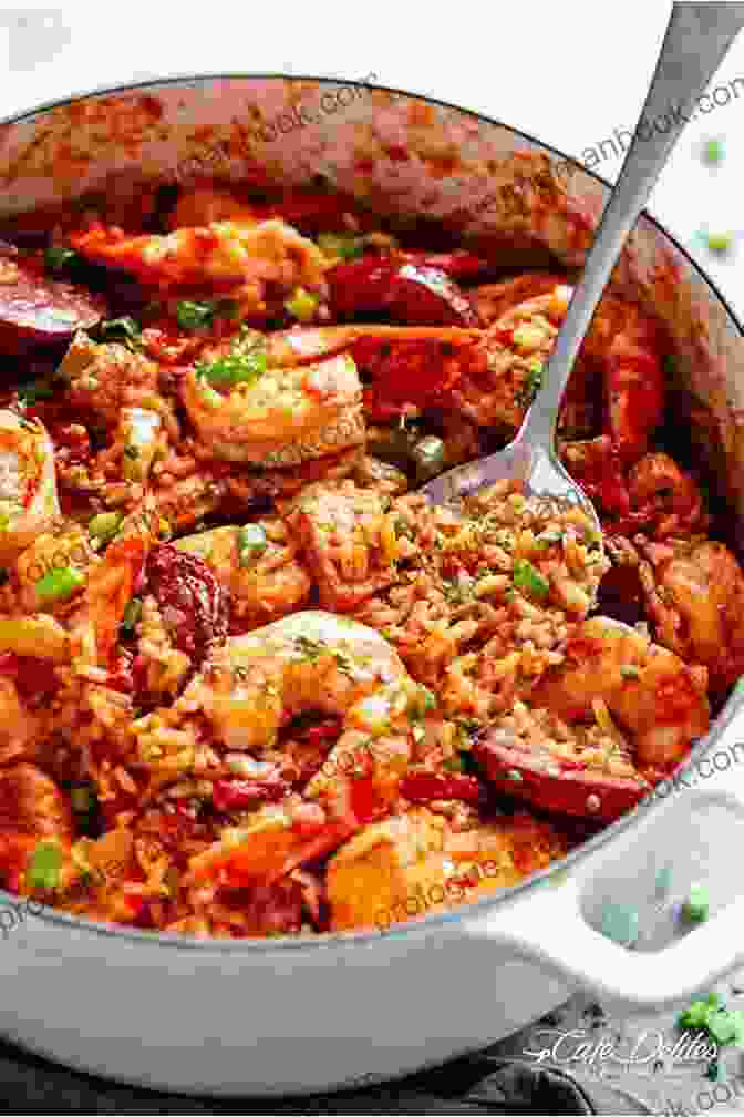 A Colorful Platter Of Classic Creole Jambalaya, Showcasing Its Aromatic Rice, Succulent Shrimp, And Tender Chicken. Louisiana Cooking: Easy Cajun And Creole Recipes From Louisiana