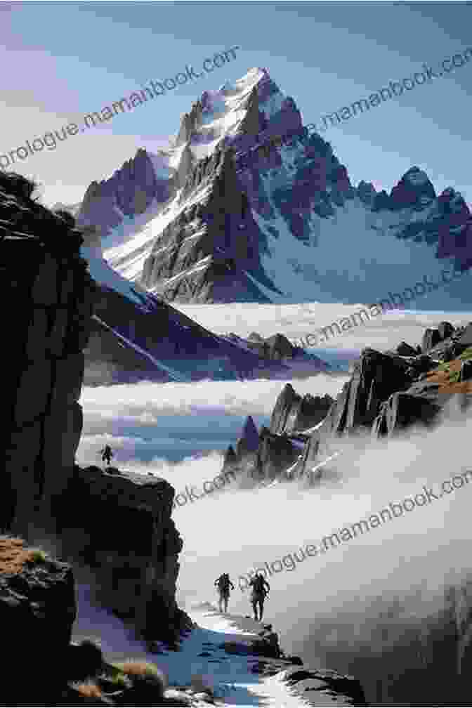A Group Of Adventurers Traversing A Treacherous Mountain Pass. Escaping Into My Imagination II