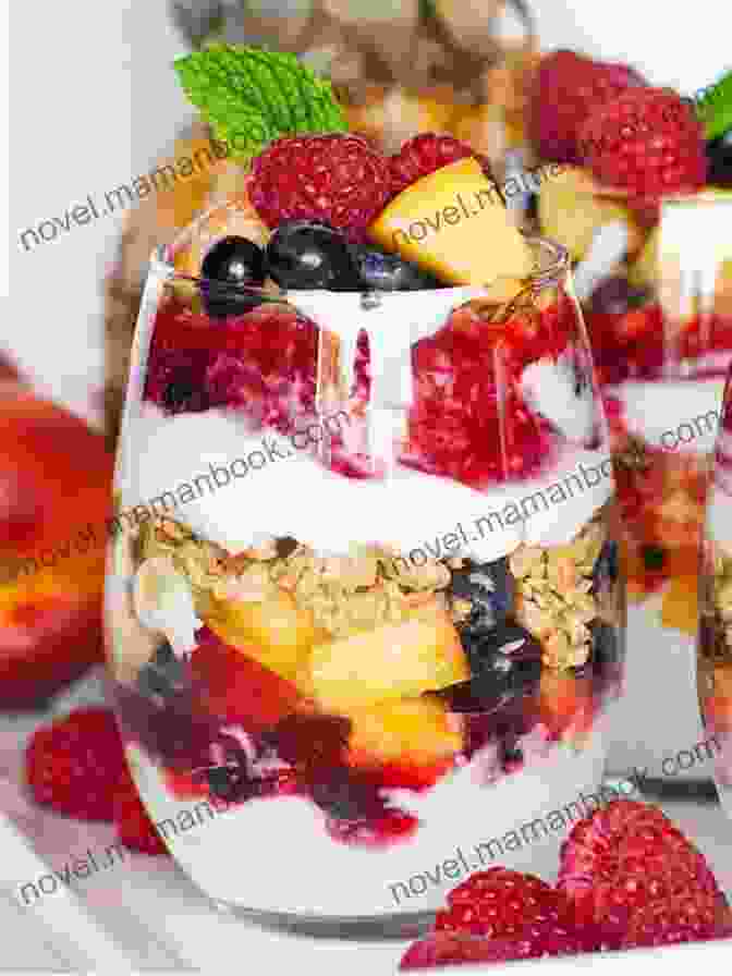 A Parfait Jar Layered With Yogurt, Granola, Fruit, And Honey. Breakfast Cookbook For Beginners: Easy Delicious Breakfast Ideas Breakfast Recipes