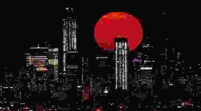 A Red Moon Hangs In The Sky Over A City. Time Trap: Red Moon Science Fiction Time Travel Trilogy 1 (Red Moon Trilogy)