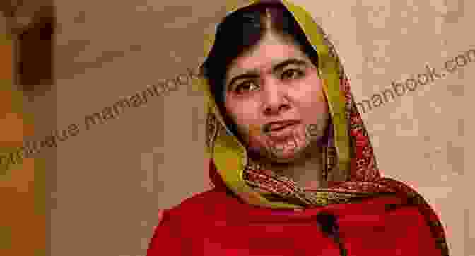 A Young Malala Yousafzai, Wearing A Headscarf, Speaks At A Podium, Her Eyes Closed And A Microphone In Her Hand The Light In The Darkness