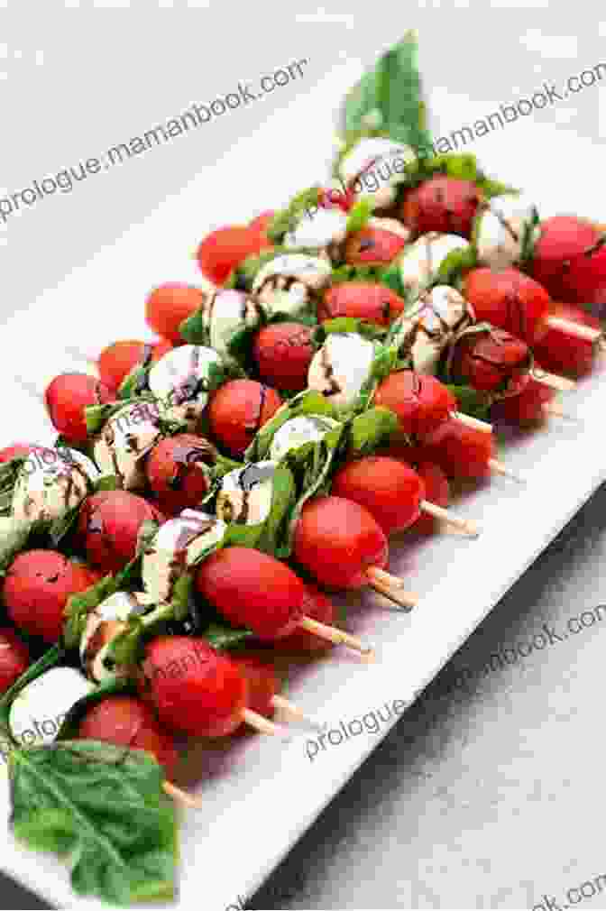 Caprese Skewers Featuring Fresh Mozzarella, Tomatoes, And Basil, Drizzled With Olive Oil And Balsamic Glaze The Easy Puerto Rican Cookbook: 100 Classic Recipes Made Simple