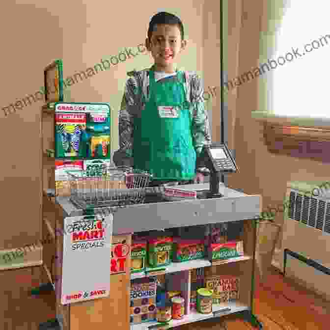 Children Dressed As Grocery Store Workers, Playing With Toy Food And Shopping Carts. Prop Box Play: 50 Themes To Inspire Dramatic Play (Gryphon House)