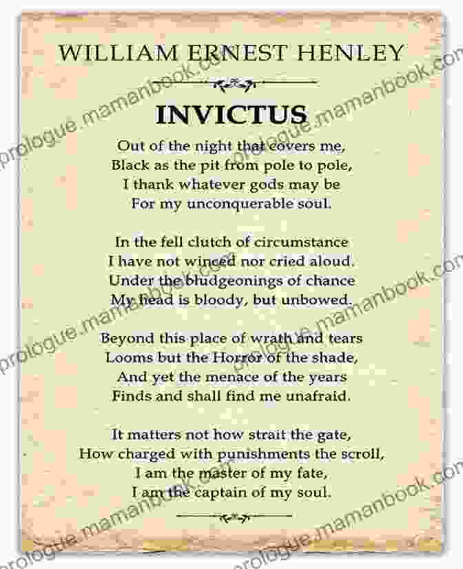 Image Of 'Invictus' By William Ernest Henley All The Things I Should Ve Told You: Poems On Love Grief Resilience
